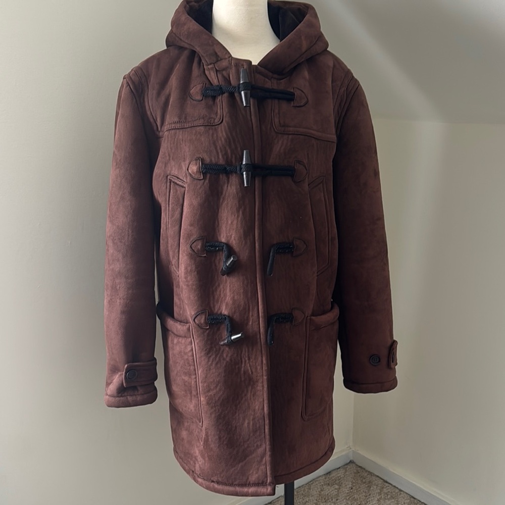 ZARA Brown Toggle Coat with Hood (READ DESCRIPTION)